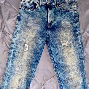 Express High-waisted distressed jeans. Size 2